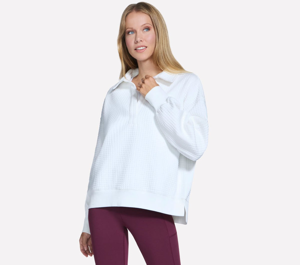Skechers Downtown Cozy Fit Collared Long Sleeve - Women