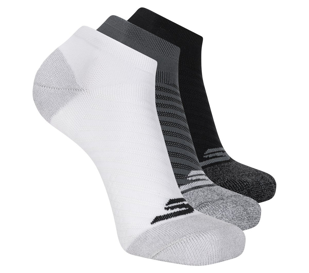 Skechers 3 Pack Men's Terry Low Cut Socks - Clothing