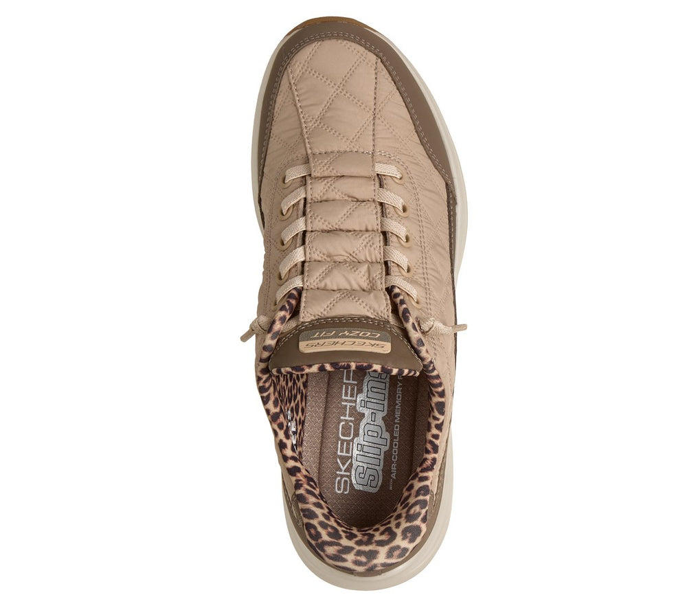 Skechers Slip-ins: Contour Foam - Cozy Fit Leopard Dream - Women