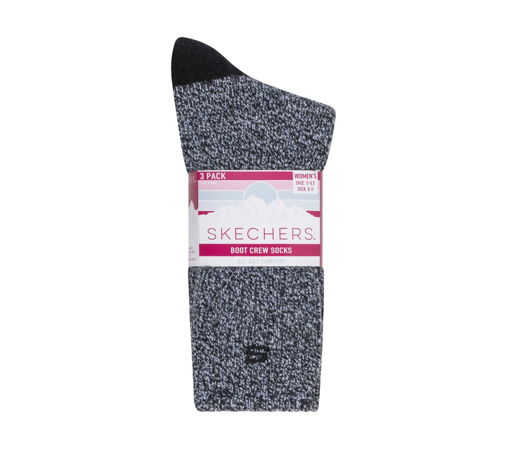 Skechers Super Soft Boot Crew Socks - 3 Pack - Women|Clothing