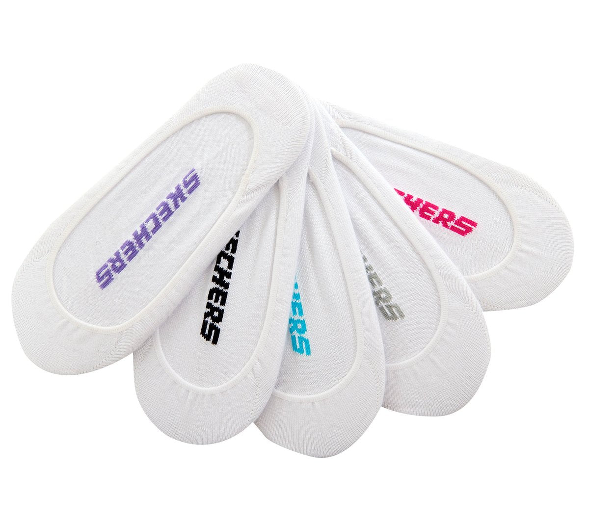 Skechers 5 Pack Non Terry Solid Liner Socks - Women|Clothing