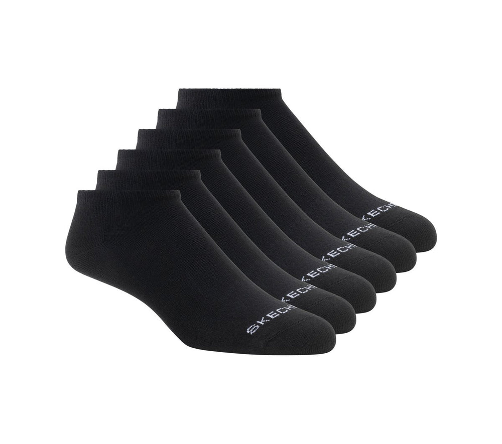 Skechers Cotton No-Show Socks - 6 Pack - Women|Clothing