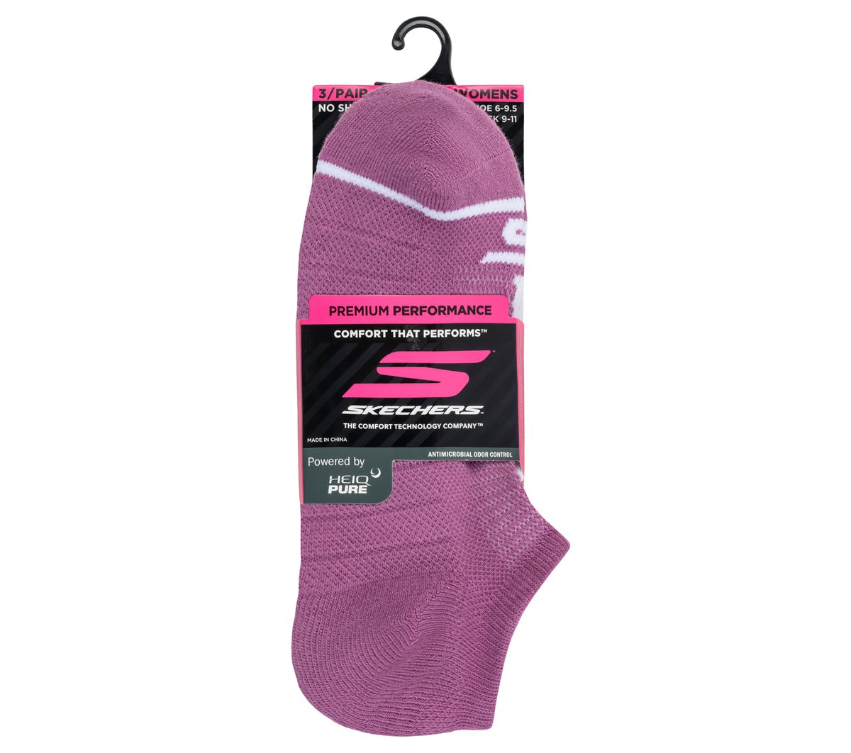 Skechers 3 Pack Women's No Show Premium Basic Socks - Women|Clothing