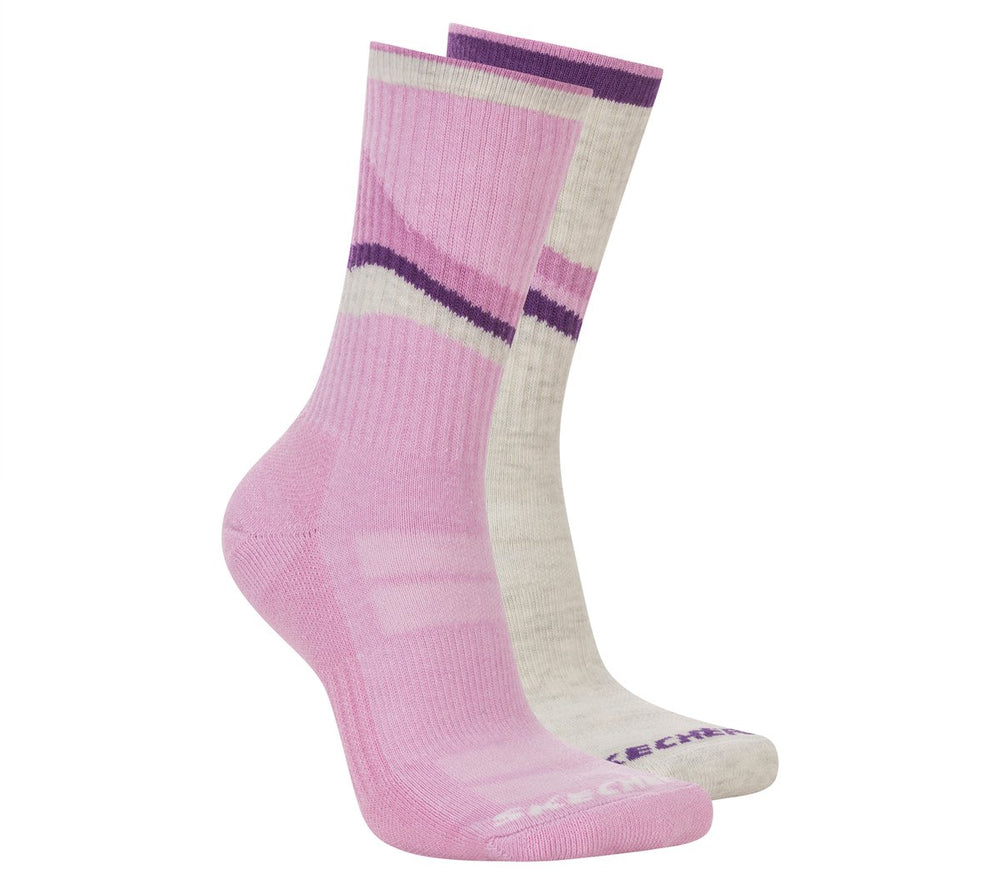 Skechers 2 Pack Women's Crew Trail Socks - Women|Clothing
