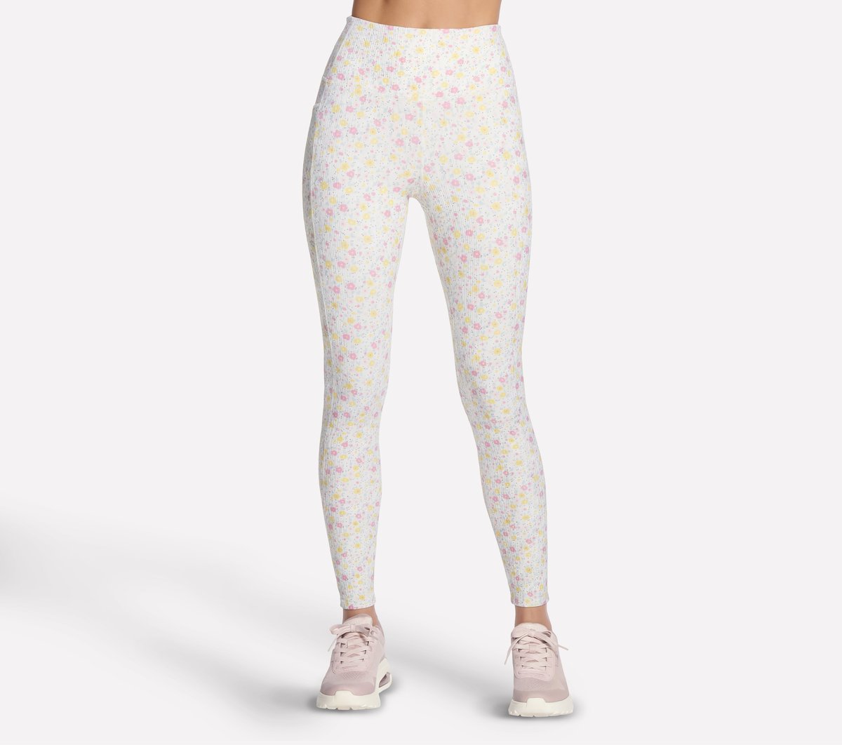 Skechers GO WALK Rib Floral Full Length High-Waisted Legging - Women