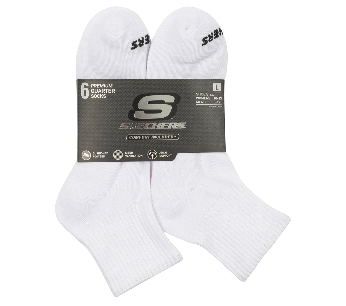 Skechers 6 Pack Core Quarter Large Socks - Men|Clothing