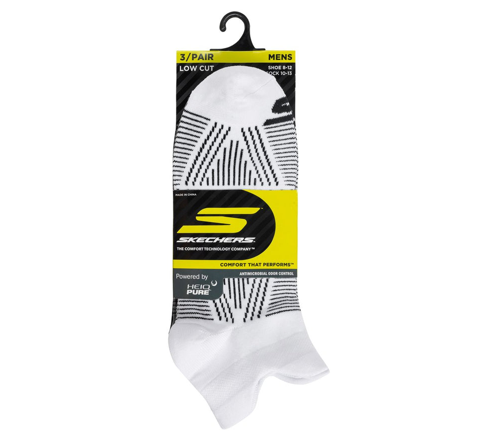 Skechers 3 Pack Men's Performance Low Cut Pattern Socks - Men|Clothing