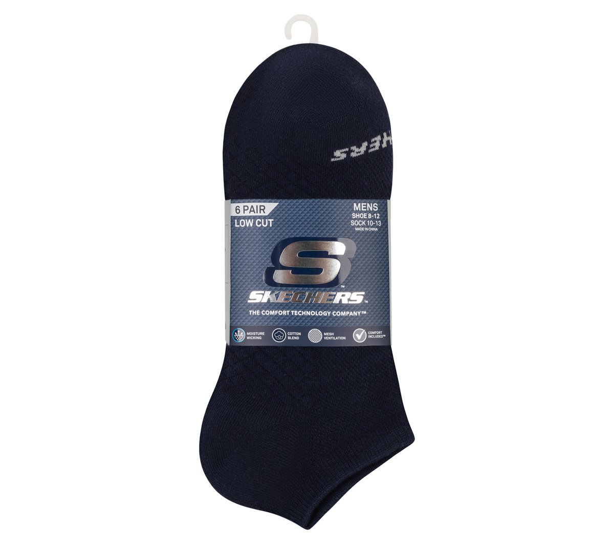 Skechers 6 Pack Men's Low Cut Texture Knit Socks - Men|Clothing