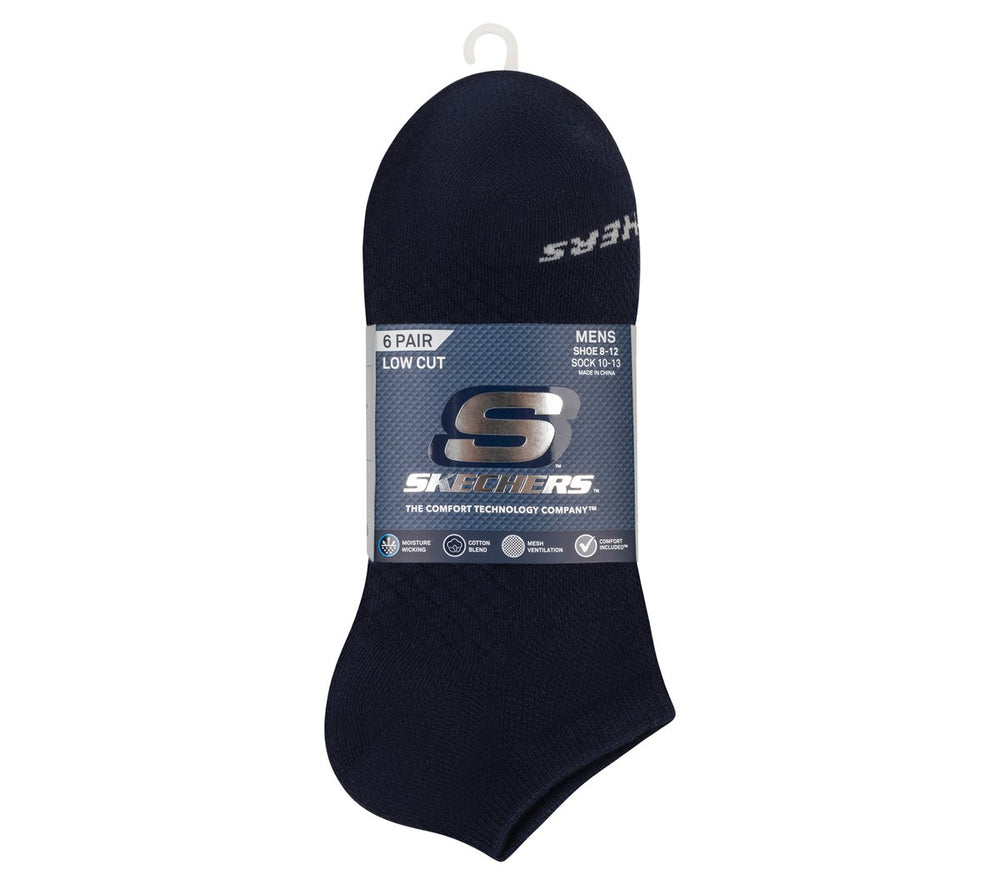 Skechers 6 Pack Men's Low Cut Texture Knit Socks - Men|Clothing