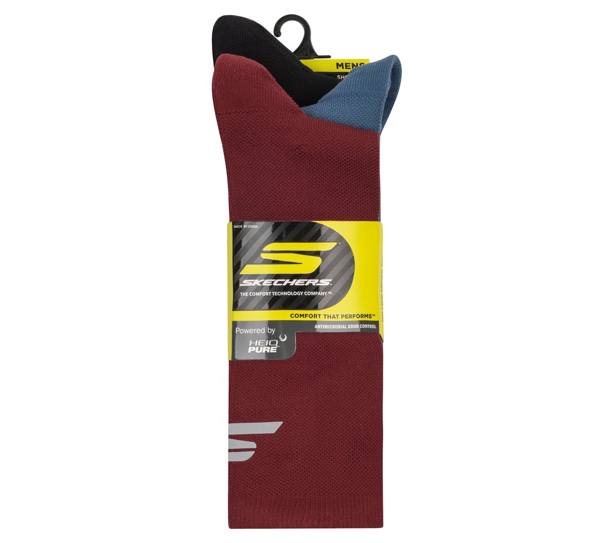 Skechers 3 Pack Men's Reflective Performance Half Terry Crew Socks - Men|Clothing