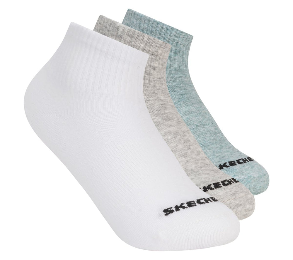 Skechers 3 Pack Boys' Quarter Crew Cotton Socks - Kids|Clothing
