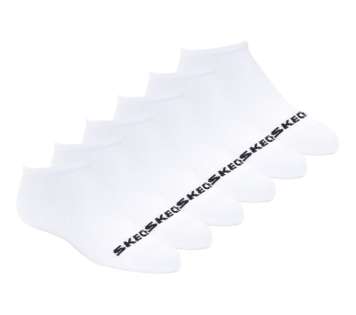 Skechers Cotton No-Show Socks - 6 Pack - Kids|Clothing