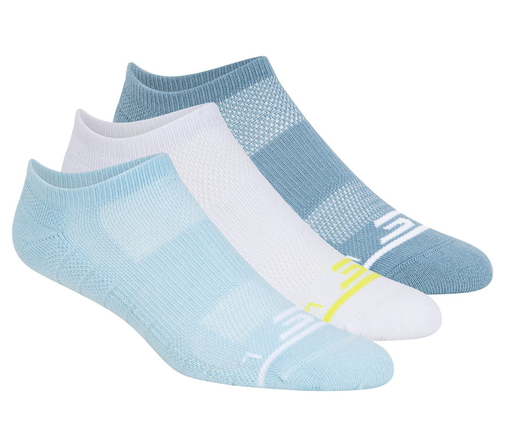 Skechers 3 Pack Women's No Show Premium Basic Socks - Clothing