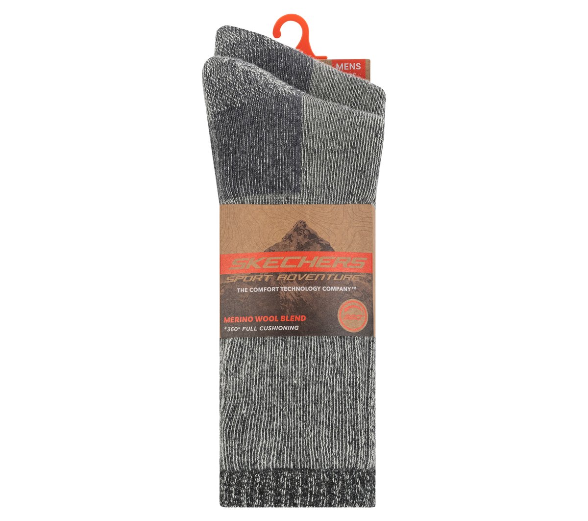Skechers 2 Pack Men's Crew Wool Socks - Clothing