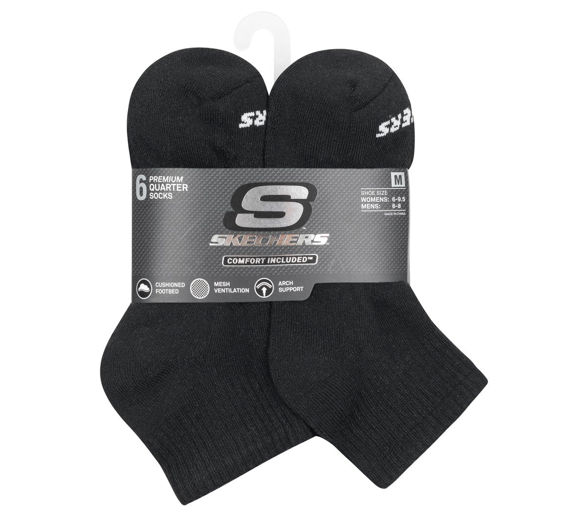 Skechers 6 Pack Core Quarter Medium Socks - Clothing